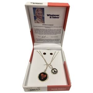 Nicole Kidman Whatever It Takes Necklace & Earrings PEACE New in Box